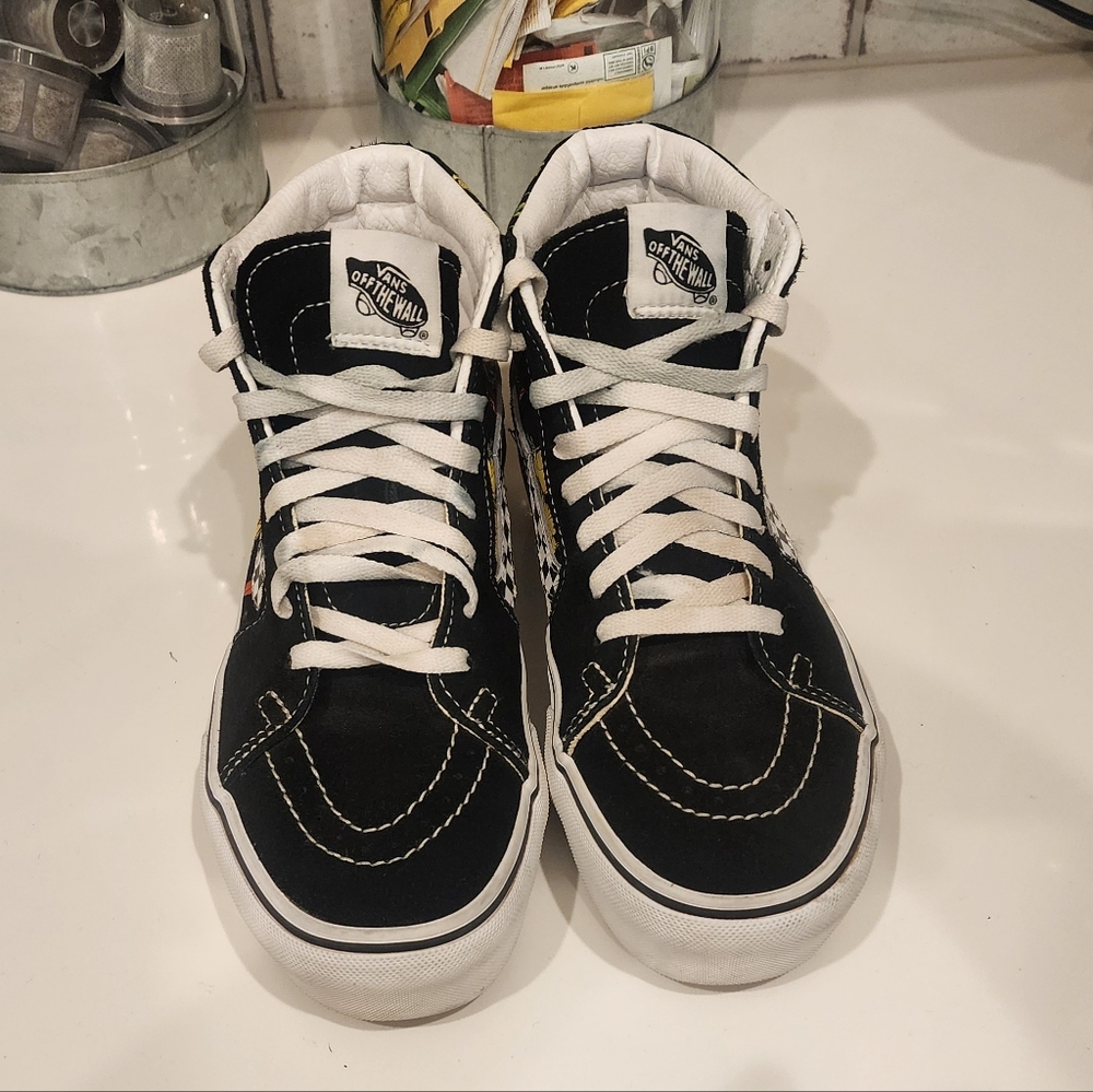 Vans Black and White High-Top Sneakers
